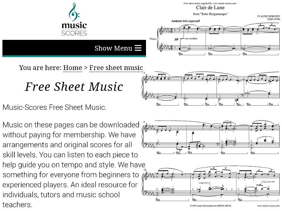 Music scores free sheet music Classical music as reference for this piano ebook