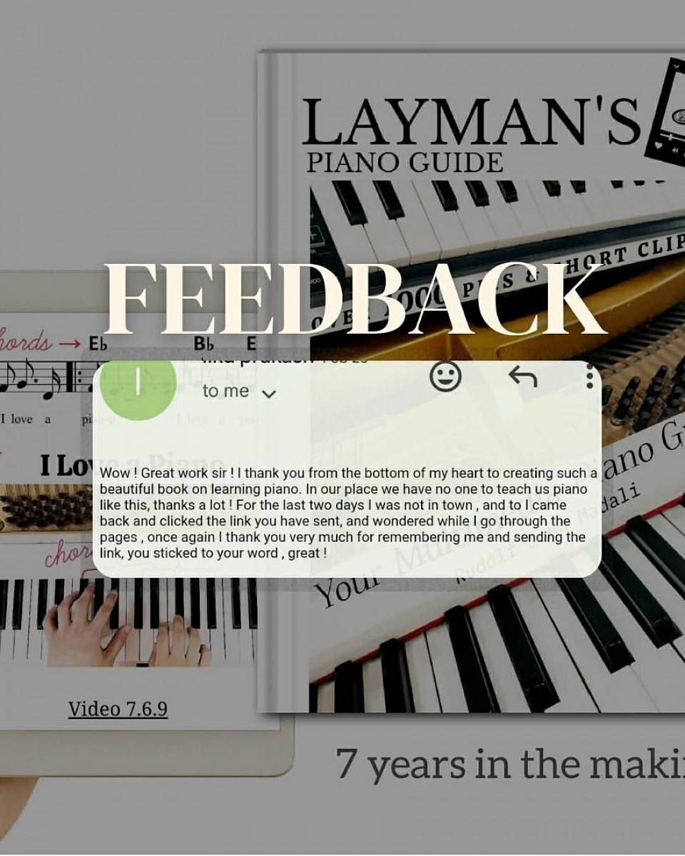 1. “no one to teach us piano like this” 2. “This made everything clear.” 3. “66 years old and finally understanding piano.” 4. “Thank you for creating such a beautiful way to learn piano.”